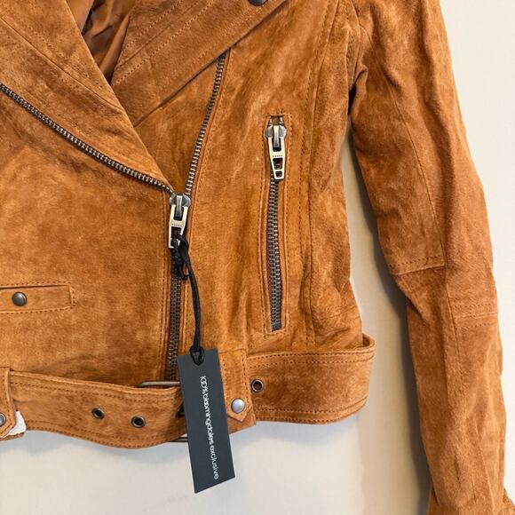 BLANKNYC Suede Leather Jacket Brown XS NWT - Picture 4 of 9